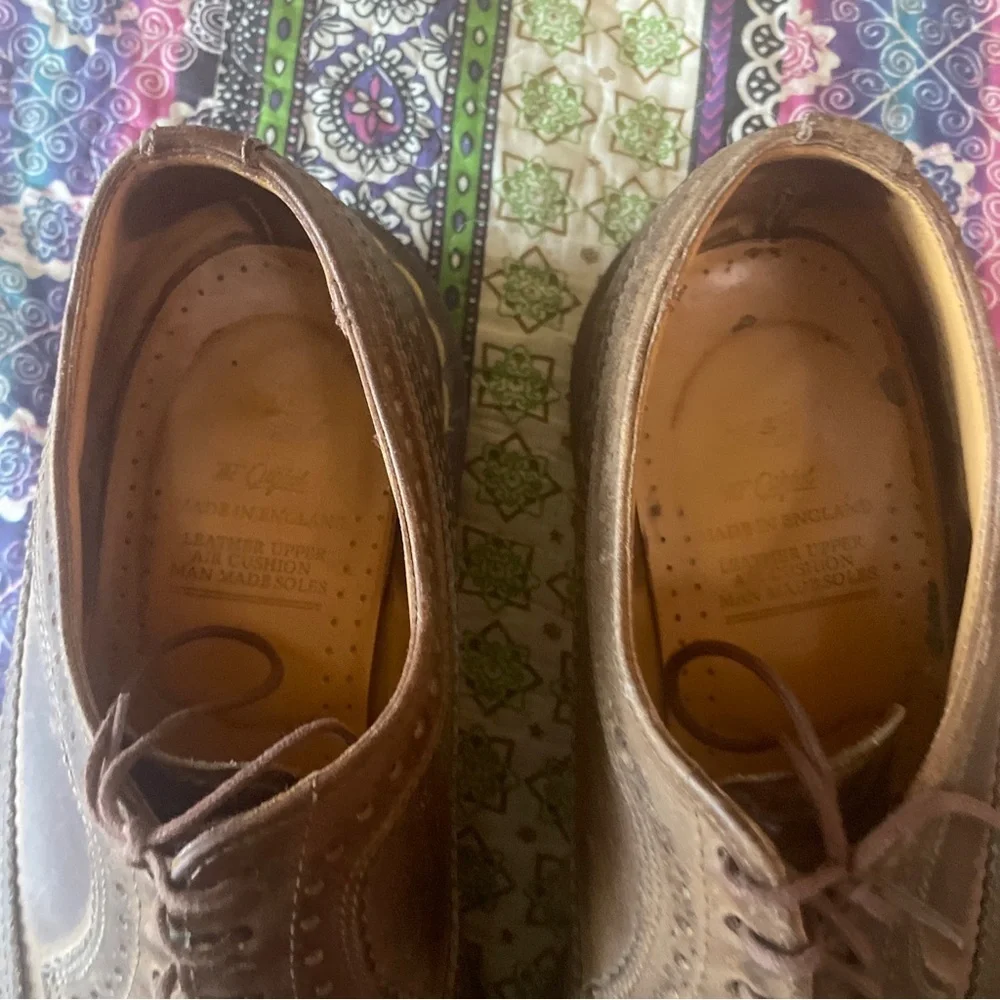 Vintage Dr Doc Martens The Original Brown Leather Wing Tip MADE IN ENGLAND 8 9 - Picture 3 of 9